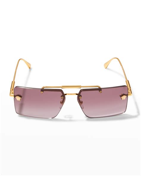 versace sunglasses rimless